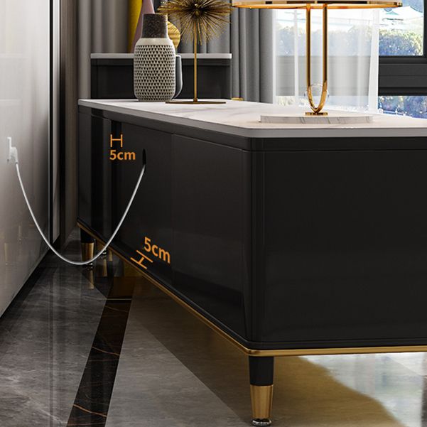 Console TV bianca in stile glam da 17,72 "H in stile TV con 1 cassetto per soggiorno