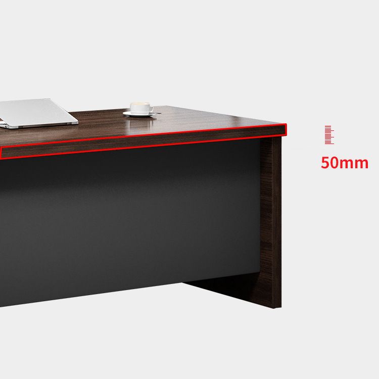 Contemporary Style Office Desk L-Shape Brown Writing Computer Desk Clearhalo 'furn' 'furn_office_desk' 'Furniture' 'Office Desks' 'Office Furniture' 'office_desk' 1200x1200_0a6314bb-150e-4209-be84-e48879d69e70