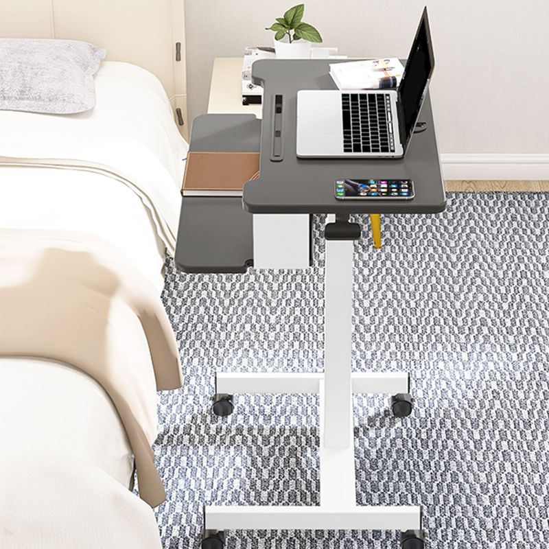 Rectangular Shaped Ambulatory Laptop Table Wood Writing Desk in Black/White Clearhalo 'furn' 'furn_office_desk' 'Furniture' 'Office Desks' 'Office Furniture' 'office_desk' 1200x1200_0a63a94d-487a-498f-bb85-eb1fb72fab04