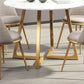 Glam 1/4/5/6 Pieces Dining Set Round Stone Dining Table for Dining Room Clearhalo 'Dining Room Sets' 'Dining Tables & Seating' 'dining_room_set' 'furn' 'furn_dining_room_set' 'Furniture' 'furniture_dining_room_set' 'Kitchen & Dining Furniture' 1200x1200_0a643acb-2e8e-4f02-8888-2f8907cb528a