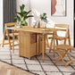 Mid-Century Modern Dining Table Solid Wood Drop-Leaf Dining Table for Home Clearhalo ' dining_table' 'Dining Tables & Seating' 'Dining Tables' 'furn' 'furn_dining_table' 'Furniture' 'furniture_dining_table' 'Kitchen & Dining Furniture' 'kitchen&dining_furn' 'kitchen' 'kitchen_dining_table' 1200x1200_0a64f9d8-b05b-4885-a06c-1e53f6ab23d2
