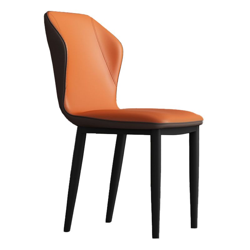 Contemporary Upholstered Wingback Side Chair Matte Finish Home Dining Chair Clearhalo 'Dining Chairs' 'Dining Tables & Seating' 'dining_chair' 'furn' 'furn_dining_chair' 'Furniture' 'furniture_dining_chair' 'Kitchen & Dining Furniture' 1200x1200_0a66fe0d-ecf5-4b23-8207-fece60f585de