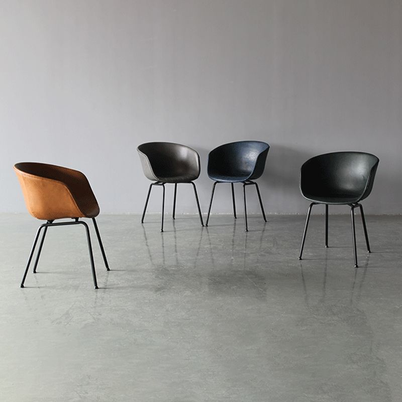 Industrial Meeting Room Arm Chair Matte Finish Solid Back Dining Chair (Set of 2) Clearhalo ' kitchen&dining_furn' 'Dining Chairs' 'Dining Tables & Seating' 'dining_chair' 'furn' 'furn_dining_chair' 'Furniture' 'furniture_dining_chair' 'Kitchen & Dining Furniture' 'kitchen' 1200x1200_0a68cca3-fd81-4409-ba8f-38d39baeed2c