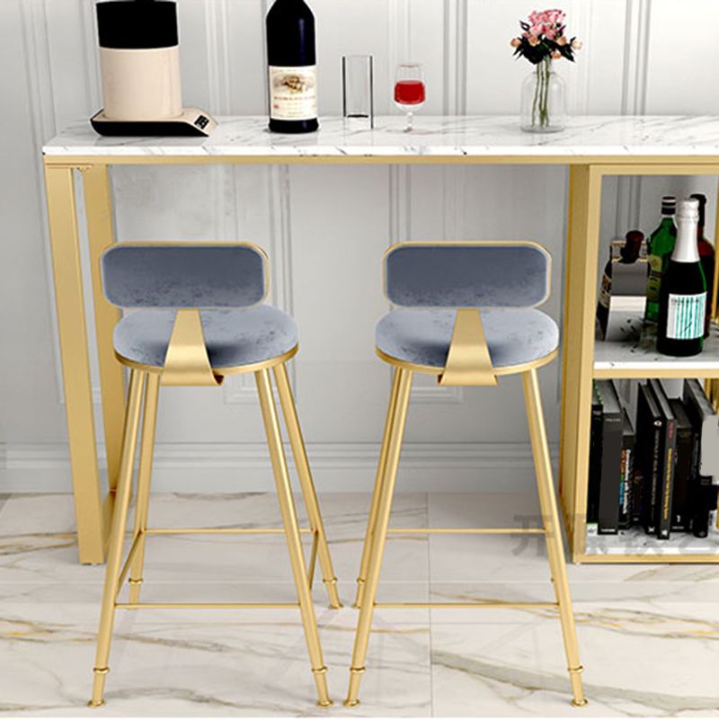 Scandinavian Style Barstool with Metal Leg Round Seat Counter Chair for Kitchen Clearhalo 'Bar Furniture' 'Bar Stools' 'bar_stools' 'furn' 'furn_bar_stools' 'furniture_bar_stools' 'Kitchen & Dining Furniture' 'kitchen&dining_furn' 'kitchen' 'kitchen_furn' Furniture' 1200x1200_0a690b54-3815-47ed-824c-44955e9a8051
