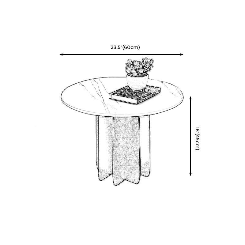 Modern Black and White Pedestal Coffee Table Round Slate and Metal Table Clearhalo 'Coffee & Accent Tables' 'Coffee Tables' 'coffee_tables' 'furn' 'furn_coffee_tables' 'Furniture' 'Living Room Furniture' 1200x1200_0a6925bd-d2d0-4dea-9b4a-acd70d48728b