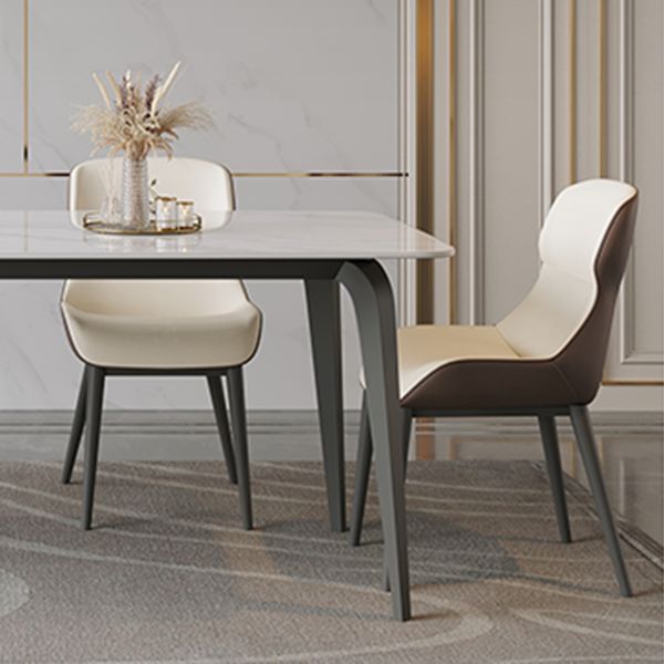 Modern 1/2/5/9 Pieces Rectangle Dining Set with Sintered Stone Table Dinette Set Clearhalo 'Dining Room Sets' 'Dining Tables & Seating' 'dining_room_set' 'furn' 'furn_dining_room_set' 'Furniture' 'furniture_dining_room_set' 'Kitchen & Dining Furniture' 'kitchen&dining_furn' 'kitchen' 1200x1200_0a6b8ed6-dc5b-4a3f-9906-d72d4dfab23a