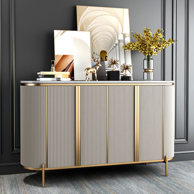 Contemporary Dining Buffet Marble Sideboard Table with Cabinets Clearhalo 'buffet_sideboard' 'Buffets & Sideboards' 'furn' 'furn_buffet_sideboard' 'Furniture' 'Kitchen & Dining Furniture' 1200x1200_0a6c8fc9-f217-41cd-b2e7-c9cec39795f1