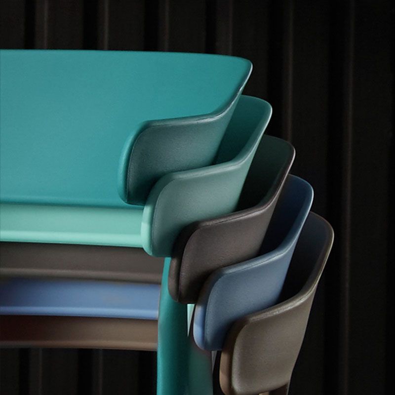 Contemporary Plastic Open Arm Chair Matte Finish Home Dining Chair Clearhalo ' kitchen&dining_furn' 'Dining Chairs' 'Dining Tables & Seating' 'dining_chair' 'furn' 'furn_dining_chair' 'Furniture' 'furniture_dining_chair' 'Kitchen & Dining Furniture' 'kitchen' 1200x1200_0a6e48fa-dd26-4bc5-8ff2-1da9ef61e3bb