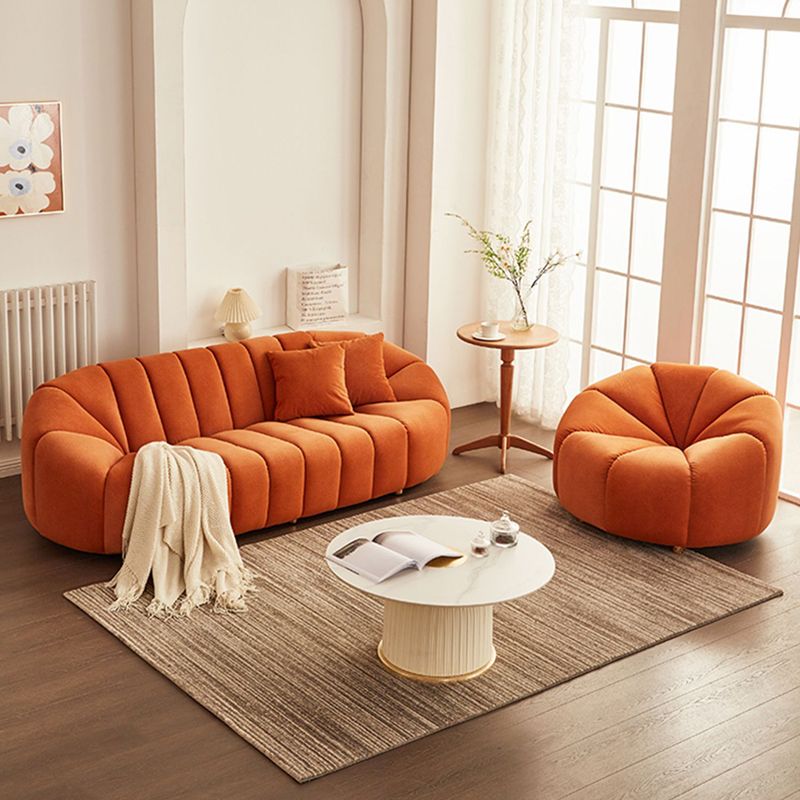 Sofá de la galleta escandinava Sofá de 3 plazas de brazo inclinado - 82.7 "de ancho