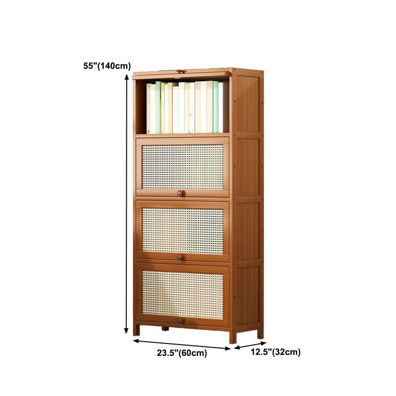 12.5 "W Bamboo boekenplank Moderne gesloten opslag boekenkast voor thuiskantoor