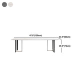 Rechteck Esstisch zeitgenössischer Tisch mit doppelter Sockelbasis