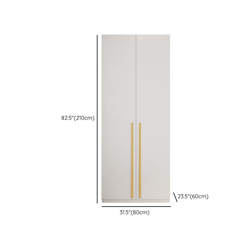 White Colour Wardrobe Wooden 1 Drawer Wardrobe Closet for Bedroom
