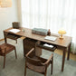 Table de bureau en bois massif moderne Home Writing Desk avec 5 tiroirs