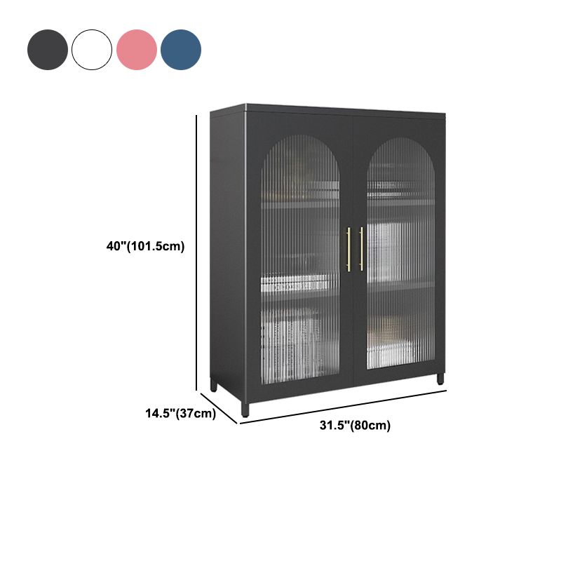 Mobile moderno mobile in metallo porte in vetro armadio a buffet per camera da letto