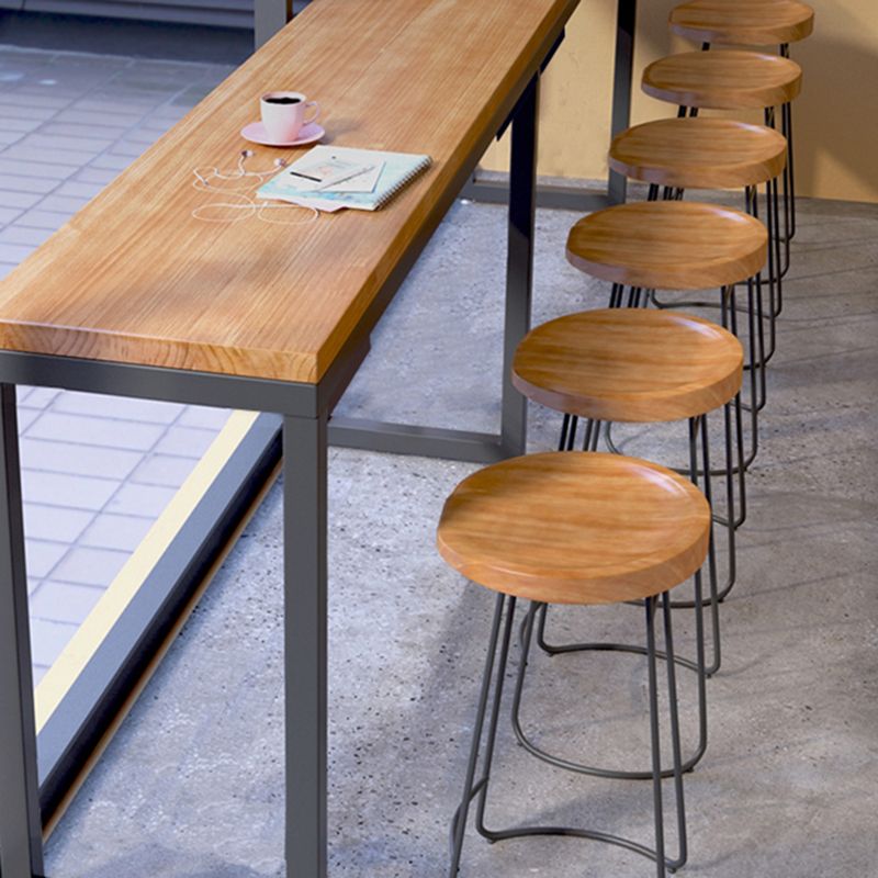 Armless Dining Stools Modern Bar Stools with Black Metal Base Clearhalo 'Bar Furniture' 'Bar Stools' 'bar_stools' 'furn' 'furn_bar_stools' 'Furniture' 'Kitchen & Dining Furniture' 1200x1200_0a72ba17-a1b0-4765-8664-a46c5232a16c
