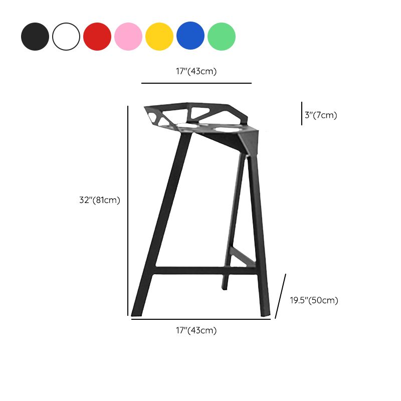 Industrial Low Back Counter Stools Metal Counter Height Stools for Home Use Clearhalo 'Bar Furniture' 'Bar Stools' 'bar_stools' 'furn' 'furn_bar_stools' 'Furniture' 'Kitchen & Dining Furniture' 1200x1200_0a73f212-b523-434d-a365-fbfa2f61cc74