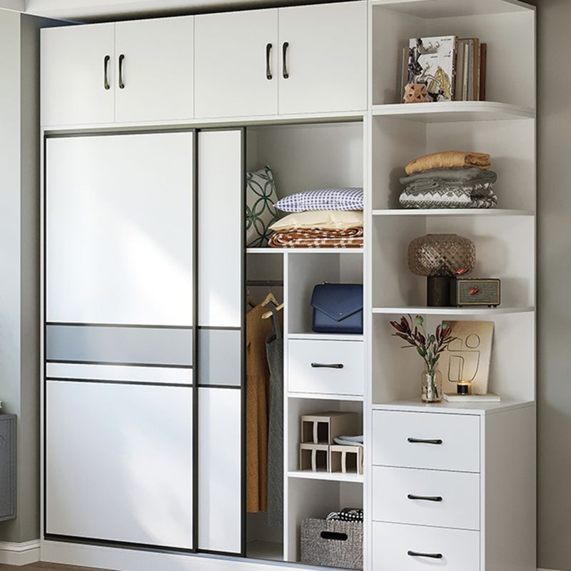Armario de madera artificial Armario moderno con puertas correderas para dormitorio