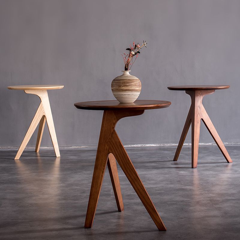 Skandinavische massive Holzendtisch -Ecktisch für Wohnzimmer