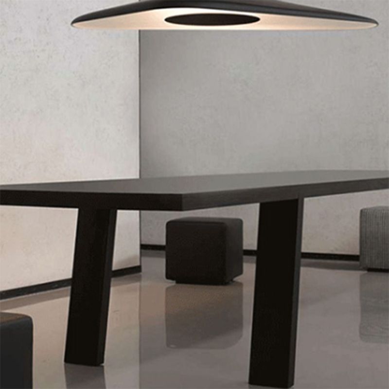 Conferenza dell'ufficio a forma di rettangolare Tabella 4 gambe scrittura di scrittura in marrone/nero