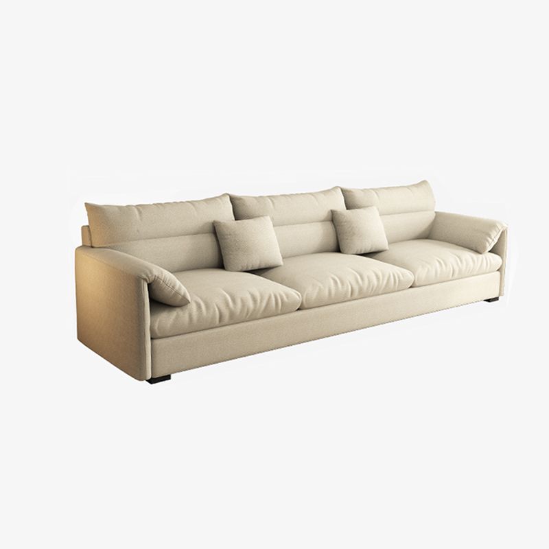 Beach Biscuit Back Standard Sofa 27.6"High Pillow Top Arm Sofa, Beige Clearhalo 'furn' 'furn_sofas' 'Furniture' 'furniture_sofas' 'kitchen' 'kitchen_sofas' 'Living Room Furniture' 'Sofa' 'sofas' 1200x1200_0a76efb9-a916-4ee5-a04d-69c48fc32a5f