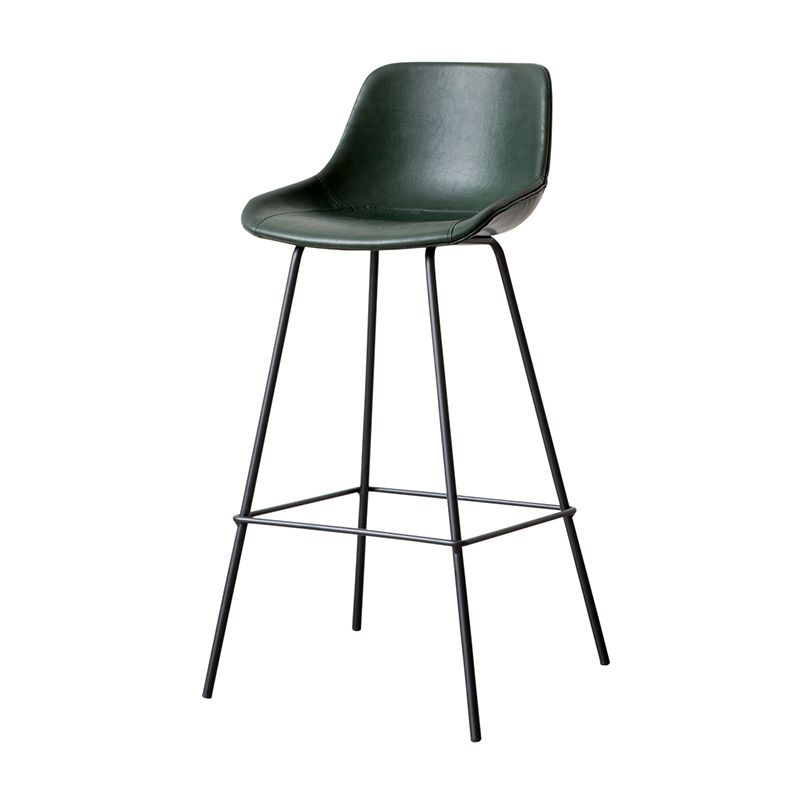 Black Metal Leather Bar Stool Scandinavian Low Back Bristol Counter Stool with Bucket Seat Clearhalo 'Bar Furniture' 'Bar Stools' 'bar_stools' 'furn' 'furn_bar_stools' 'furniture_bar_stools' 'Kitchen & Dining Furniture' 'kitchen&dining_furn' 'kitchen' 'kitchen_furn' Furniture' 1200x1200_0a7b2fae-7241-4be4-84b2-ccff271feb44