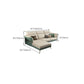 Glam Sectional Sofa White Pillowed Back Leather Cushions Sectional