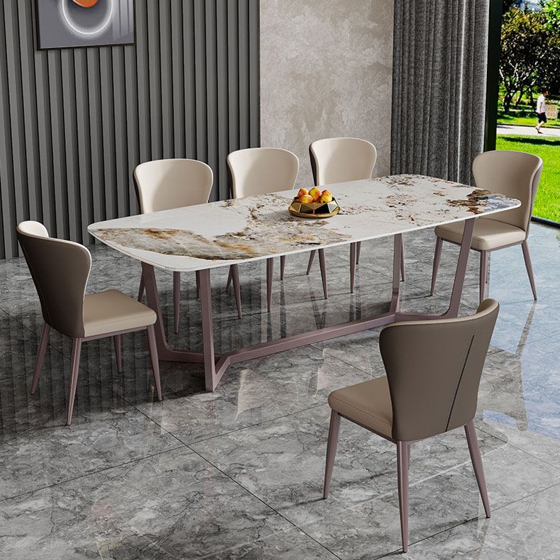 Nordic 1/6/7/8 Pieces Dining Set Sintered Stone Dining Table Set for Home Clearhalo 'Dining Room Sets' 'Dining Tables & Seating' 'dining_room_set' 'furn' 'furn_dining_room_set' 'Furniture' 'furniture_dining_room_set' 'Kitchen & Dining Furniture' 1200x1200_0a7cc4f6-63a6-4daa-9083-1e7760e09cbb