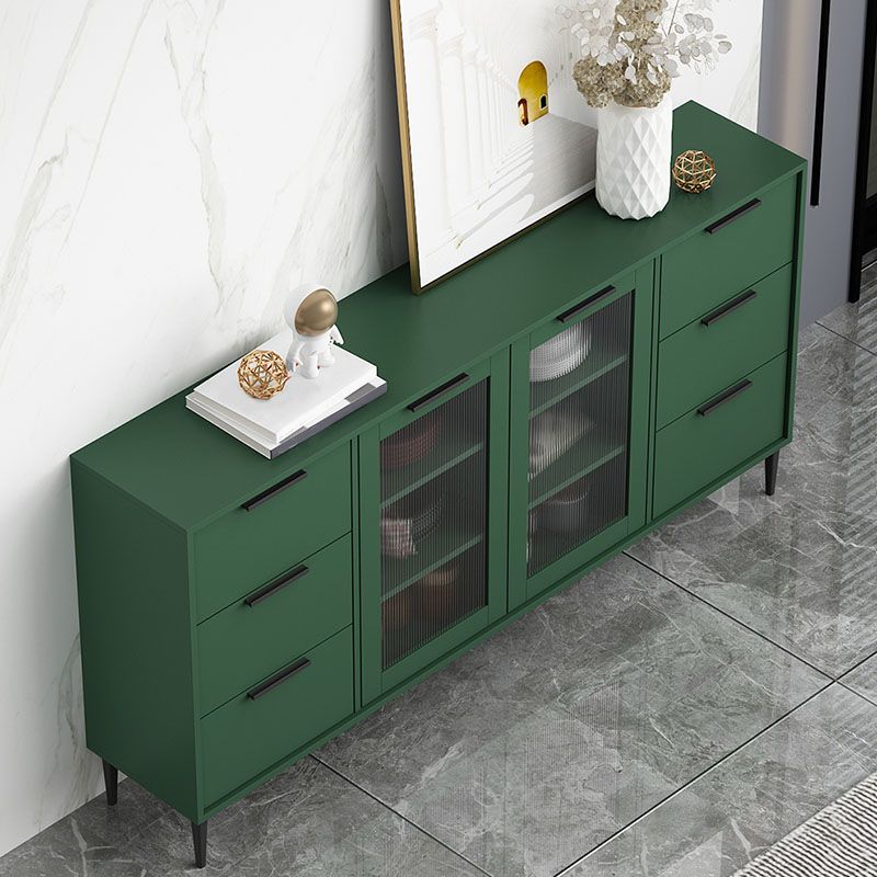 Glam Style Buffet Sideboard Engineer Wood Server with Door and Drawer for Living Room Clearhalo 'buffet_sideboard' 'Buffets & Sideboards' 'furn' 'furn_buffet_sideboard' 'Furniture' 'Kitchen & Dining Furniture' 1200x1200_0a7d2f08-083d-479a-8710-0e21a087baea
