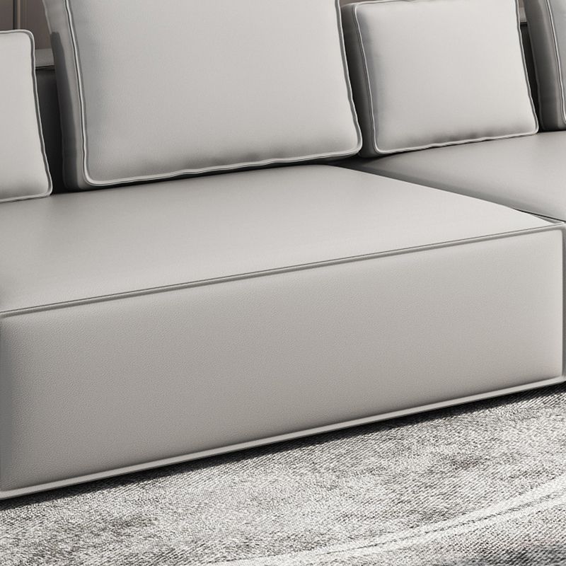 Stain-Resistant Stationary Faux Leather Sofa Living Room Square Arm Couch Clearhalo 'furn' 'furn_sofas' 'Furniture' 'furniture_sofas' 'Living Room Furniture' 'Sofa' 'sofas' 1200x1200_0a7daedc-d218-485a-9540-820e2db775d2