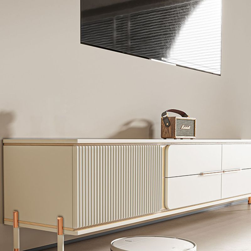 Glam TV Media Console Wooden TV Stand Console with 4 Drawers Clearhalo 'furn' 'furn_tv_stands_entertainment_centers' 'Furniture' 'Living Room Furniture' 'TV Stands & Entertainment Centers' 'TV Stands & Media Storage Furniture' 'tv_stands_entertainment_centers' 1200x1200_0a7df5b8-c667-4d77-b642-3ad1ee458622