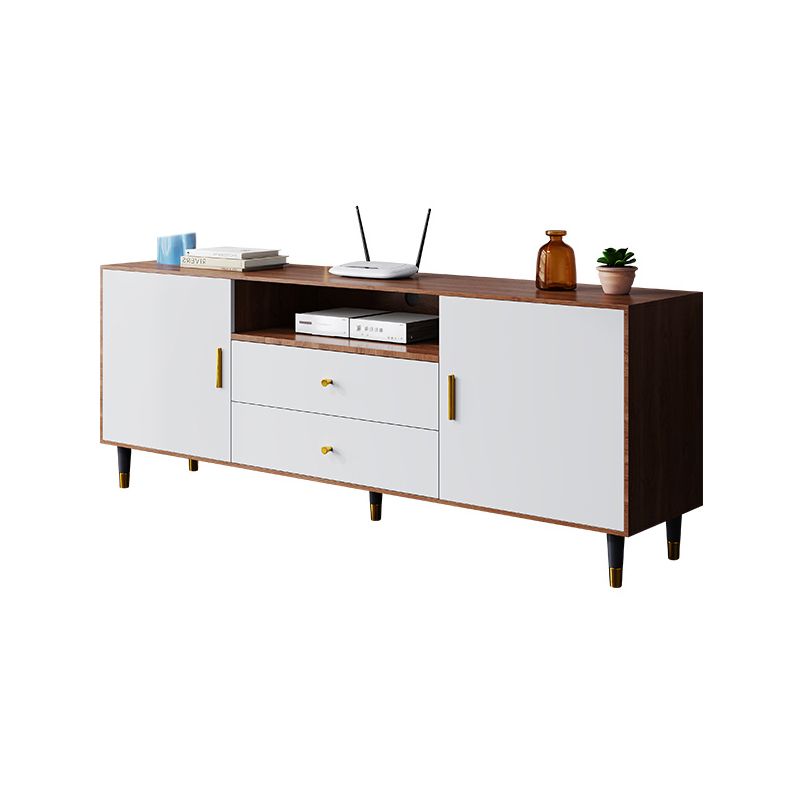 Abbassino TV TV in legno chiuso in legno con cassetti e porte di lusso