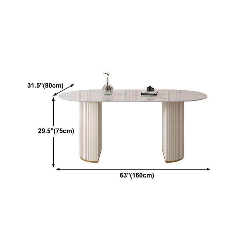 Sintered Stone Table for Restaurant Modern White Table with Double Pedestal Base Clearhalo ' dining_table' 'Dining Tables & Seating' 'Dining Tables' 'furn' 'furn_dining_table' 'Furniture' 'furniture_dining_table' 'Kitchen & Dining Furniture' 'kitchen&dining_furn' 'kitchen' 'kitchen_dining_table' 1200x1200_0a7fb136-8e20-4e43-8986-7307fef04be6