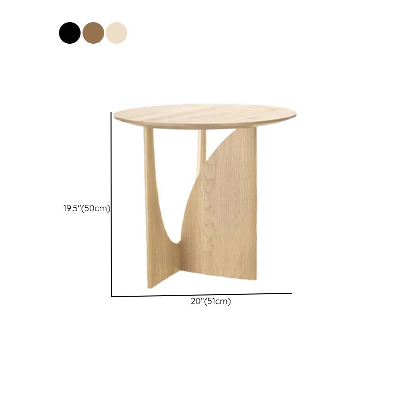Scandinavian End Table Solid Wood Abstract Base Round Top Side Table Clearhalo 'Coffee & Accent Tables' 'End & Side Tables' 'end_side_tables' 'furn' 'furn_end_side_tables' 'Furniture' 'Living Room Furniture' 1200x1200_0a80dca5-16d6-46e3-93a5-902088e638af