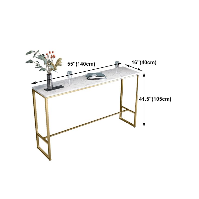 Rectangle Stone Bar Dining Table Traditional Luxury Bar Table with Trestle Base Clearhalo 'Bar Furniture' 'Bar Tables' 'bar_tables' 'furn' 'furn_bar_tables' 'Furniture' 'furniture_bar_tables' 'Kitchen & Dining Furniture' 1200x1200_0a822fe5-8504-4014-814f-f3a594f23344