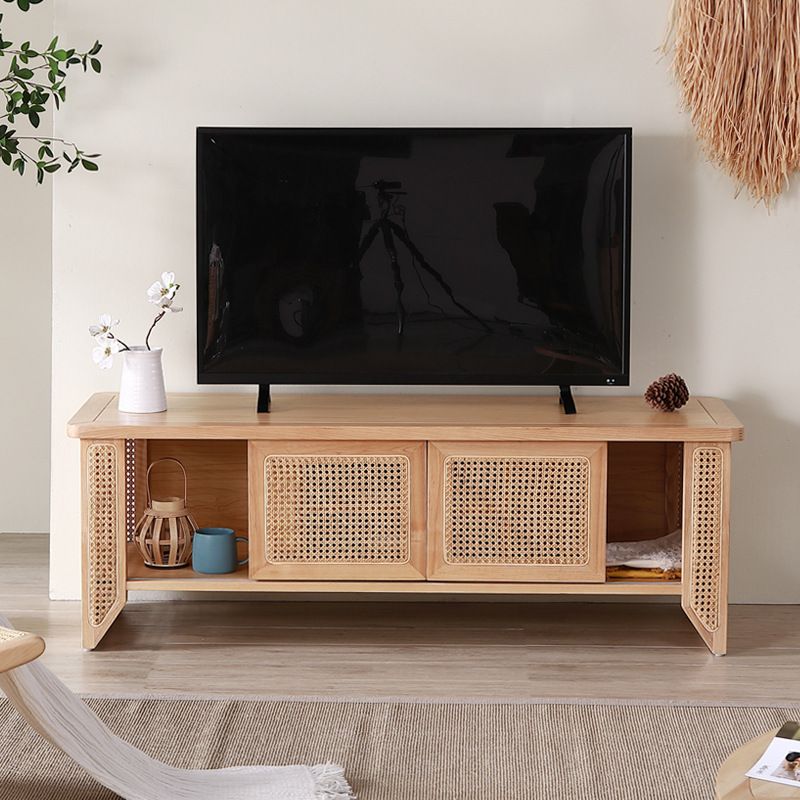 Solid Wood TV Media Console Scandinavian TV Stand for Living Room Clearhalo 'furn' 'furn_tv_stands_entertainment_centers' 'Furniture' 'Living Room Furniture' 'TV Stands & Entertainment Centers' 'TV Stands & Media Storage Furniture' 'tv_stands_entertainment_centers' 1200x1200_0a82c73d-1d47-4050-974a-88b62292bac0