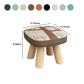 Linen Ottoman Animal Print with Four Legs Scratch Resistant Modern Square Cube Ottoman