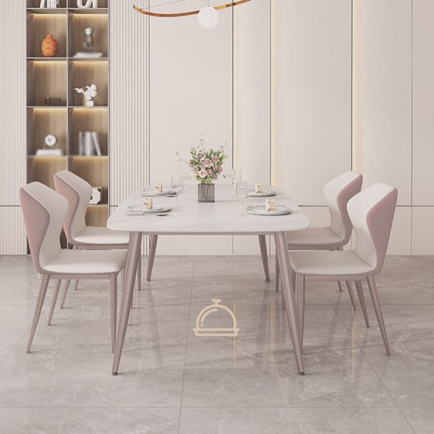 1/2/5/7 Pieces Dining Chairs Set White Rectangular Dining Room Table Set for Home Use Clearhalo 'Dining Room Sets' 'Dining Tables & Seating' 'dining_room_set' 'furn' 'furn_dining_room_set' 'Furniture' 'furniture_dining_room_set' 'Kitchen & Dining Furniture' 1200x1200_0a845578-841e-4368-9b20-226bfd679402