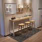 Pine Wood Bar Dining Table Modern Rectangle Bar Table with Trestle for Dining Room Clearhalo 'Bar Furniture' 'Bar Tables' 'bar_tables' 'furn' 'furn_bar_tables' 'Furniture' 'furniture_bar_tables' 'Kitchen & Dining Furniture' 1200x1200_0a86f88c-0904-4368-bb40-16f8bad1b156