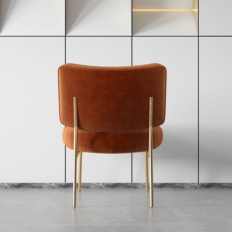 Glam Style 26" Wide Fixed Back 4 Legs Sponge Armless Side Chair