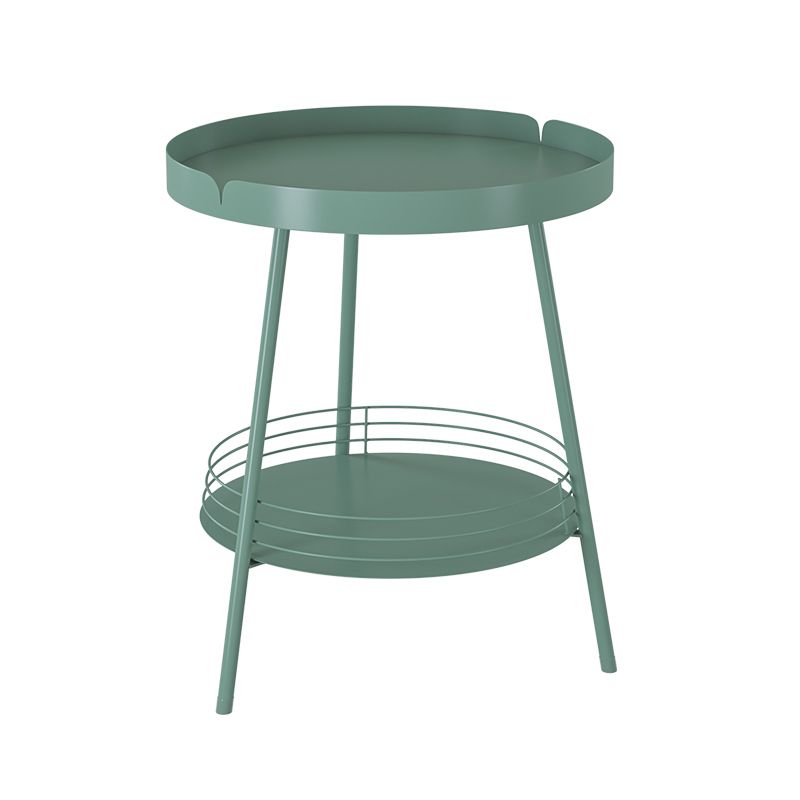 Tavolino superiore a 3 gambe mentale del vassoio rotondo da 21,6 "tavolo da gambe mentali con scaffale