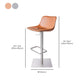 Adjustable Bar Stool Leather Backrest Bar Stools for Living Room Clearhalo 'Bar Furniture' 'Bar Stools' 'bar_stools' 'furn' 'furn_bar_stools' 'Furniture' 'Kitchen & Dining Furniture' 1200x1200_0a897be6-1412-47c4-825a-7223d894a0b2