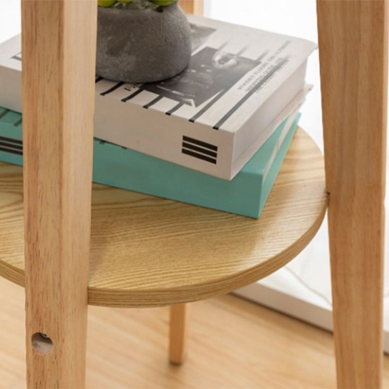 1/3 Pieces Modern Solid Wood Round Pub Table with High Stools