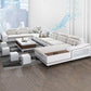 Modern Style Sectional Tufted Back Ramp Armrest White Storage Rack Sofa Clearhalo 'furn' 'furn_sectionals' 'Furniture' 'Living Room Furniture' 'Sectionals' 1200x1200_0a8a6197-c288-42c2-8723-90d754bcb2e7