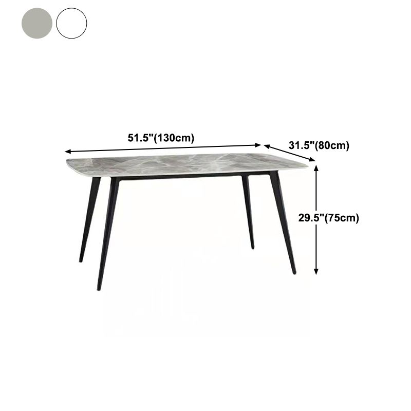 Rechteck 4 Beine Esstisch Industrie gesinterte Stein Küchentisch