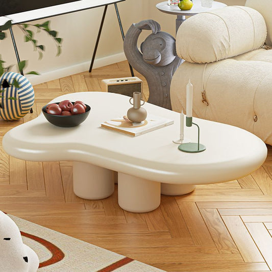 Scandinavian Wooden Coffee Table Free form 3 Legs Coffee Cocktail Table