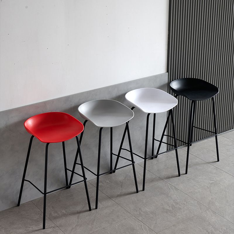 Scandinavian Metal Plastic Counter Stools Backless Bar Stools with Bucket Seat Clearhalo 'Bar Furniture' 'Bar Stools' 'bar_stools' 'furn' 'furn_bar_stools' 'furniture_bar_stools' 'Kitchen & Dining Furniture' 'kitchen&dining_furn' 'kitchen' 'kitchen_furn' Furniture' 1200x1200_0a8d000a-7da8-449d-8ff5-feaffa4eb8ca