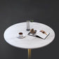 Traditionele luxe eettafel Stenen eettafel met metalen onderstel