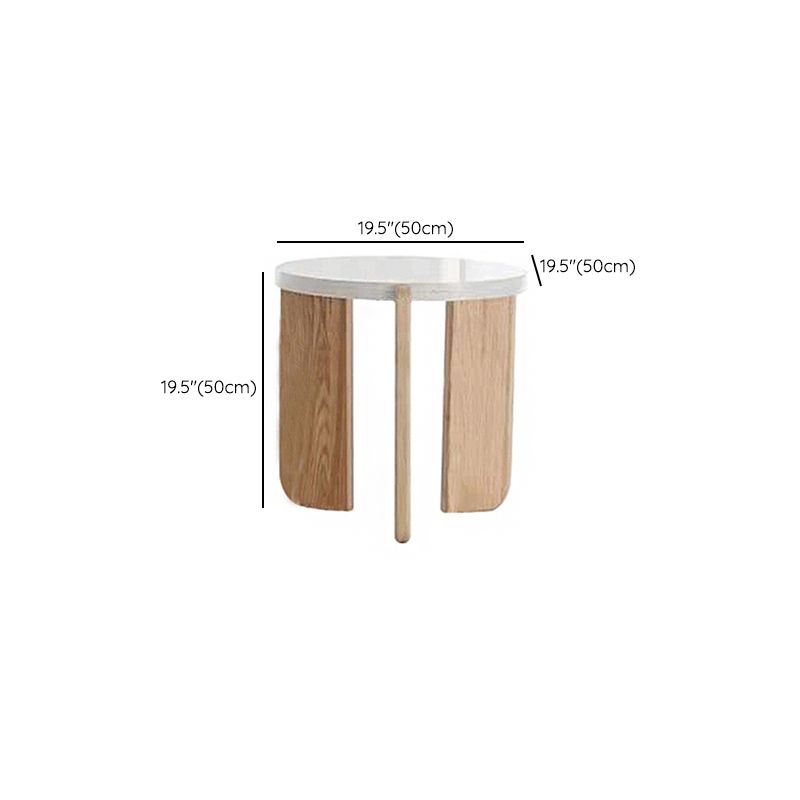 Solid Wood 3 Legs Coffee Table Modern 1 Single Terrazzo Cocktail Table Clearhalo 'Coffee & Accent Tables' 'Coffee Tables' 'coffee_tables' 'furn' 'furn_coffee_tables' 'Furniture' 'Living Room Furniture' 1200x1200_0a8ff074-c6a1-40da-950a-d8c75b440753
