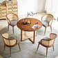 Solid Wood Dining Set 1/2/5 Pcs Round Rattan Dining Table and Chairs Clearhalo 'Dining Room Sets' 'Dining Tables & Seating' 'dining_room_set' 'furn' 'furn_dining_room_set' 'Furniture' 'Kitchen & Dining Furniture' 1200x1200_0a903f12-7b3a-42b4-b3f3-febadfb1dee5