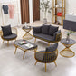 Scandinavian Golden Frame Sofa with Pillow Back Cushion for Living Room Clearhalo 'furn' 'furn_sofas' 'Furniture' 'Living Room Furniture' 'Sofa' 'sofas' 1200x1200_0a91763c-58fe-4781-aefe-190da9198b5f